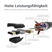 Amazon Basics 4K-HDMI-Kabel, 0.9 m, 18 Gbit/s Highspeed mit Ethernet, 4K@60Hz, 2160p, Schwarz – Ansicht 4