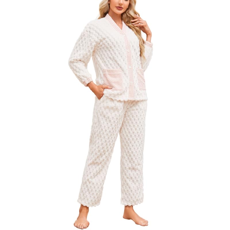 Pyjama polaire femme ensemble chaud idéal pour un cadeau doux