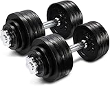 105 lbs Adjustable Dumbbell Weight Set, Cast Iron Dumbbell, Pair