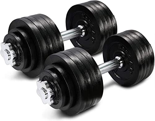 105 lbs Adjustable Dumbbell Weight Set, Cast Iron Dumbbell, Pair