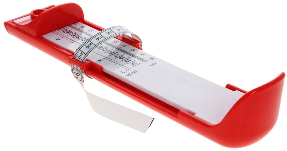 Bettomshin Foot Measuring Device for Kids Shoe Sizer Buying Shoes Online with a Foot Measurement Red 1Pcs