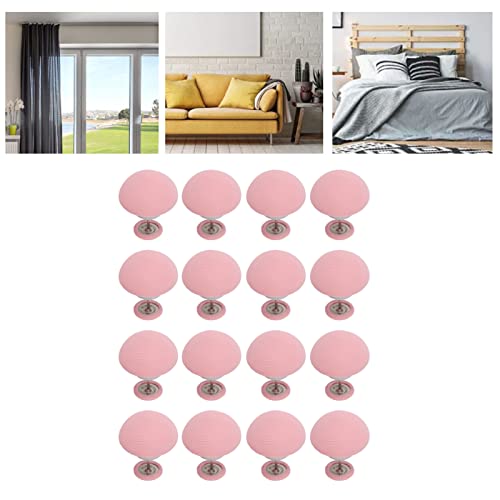 Fdit 16 Ensembles de Pinces à Couette, épingles à Couette, Pinces à, Déverrouillage à Un Bouton, Motif Champignon, Tissu Doux, Attaches Antidérapantes pour, (Pink)