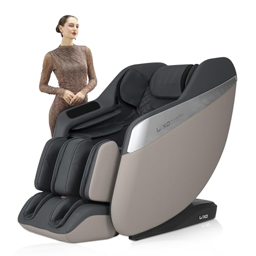 Image of Lixo LI5222 Full Body Massage Chair | 4D Mechanism | SL-Track | 20 Auto Programs | Three Zero Gravity | Ambient LED Lighting | Voice Control|Dual Heating|Full Body Airbags|Foot Rollers - Grey & Black