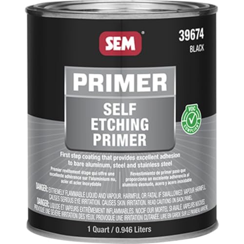 Image of SEM 39674 VOC Black Self Etching Primer - 1 Quart