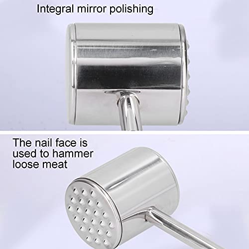 Kleine Vleeshamer Dubbelzijdig Steak Pounder Vleesvermalser Tainless Steel - Image 6