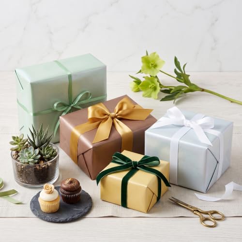 Image of BEISHIDA 90 Sheets Brown Green Series Tissue Paper Bulk for Gift Wrapping