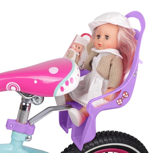 Genérico Asiento De Bicicleta para Muñecas | Asiento De Bicicleta para Muñecas | Portabebés | Accesorios Decorativos para Bicicletas De Niña | Silla De Peluche para Niña