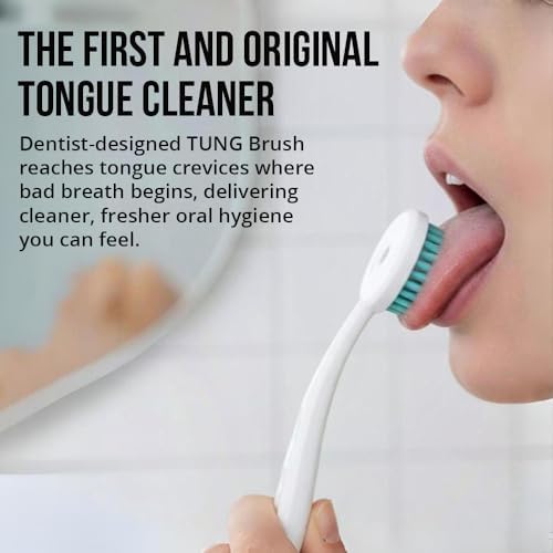 Tung Tongue Gel, Fresh Mint Tongue Cleaner Paste, Bad Breath Odor Eliminator, Halitosis Defense, BPA Free, USA Made (2-Pack)