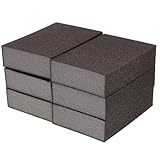 Luxshiny 6pcs Low-Density 400 Grit Sanding Sponge Blocks for Wood Polishing and Fine Grinding, Elastic Manual Sanding Pads Suitable for Craft, Industrial, and DIY Finishing Applications