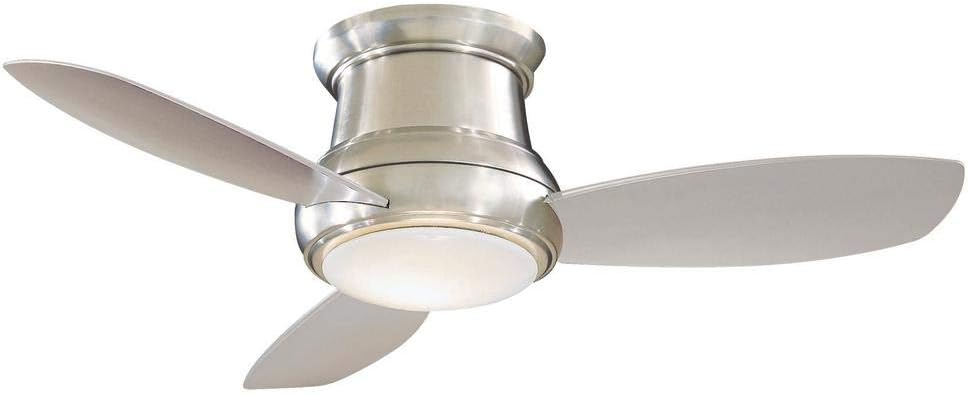 44-Inch Minka Lavery Brushed Nickel LED Ceiling Fan with Light