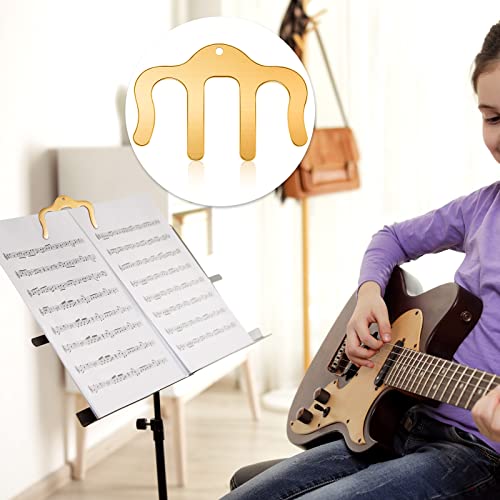 2 Pcs Metal Music Book Clip And Page Holder, Book Clip For Reading, Piano Sheet Music Holders Sheet Music Holders For Piano, Keyboard, Stands, And Books (Gold) #TOP3