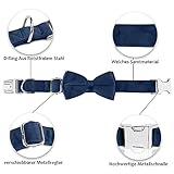 KTWSUEF Hundehalsband Samtiges, mit Abnehmbarer Hunde Fliege, Komfortable Verstellbares Samtige Halsband Hund, Geeignet für Hunde Kleine Mittel große Hunde, Für Hochzeiten, Geburtstage, Partys usw