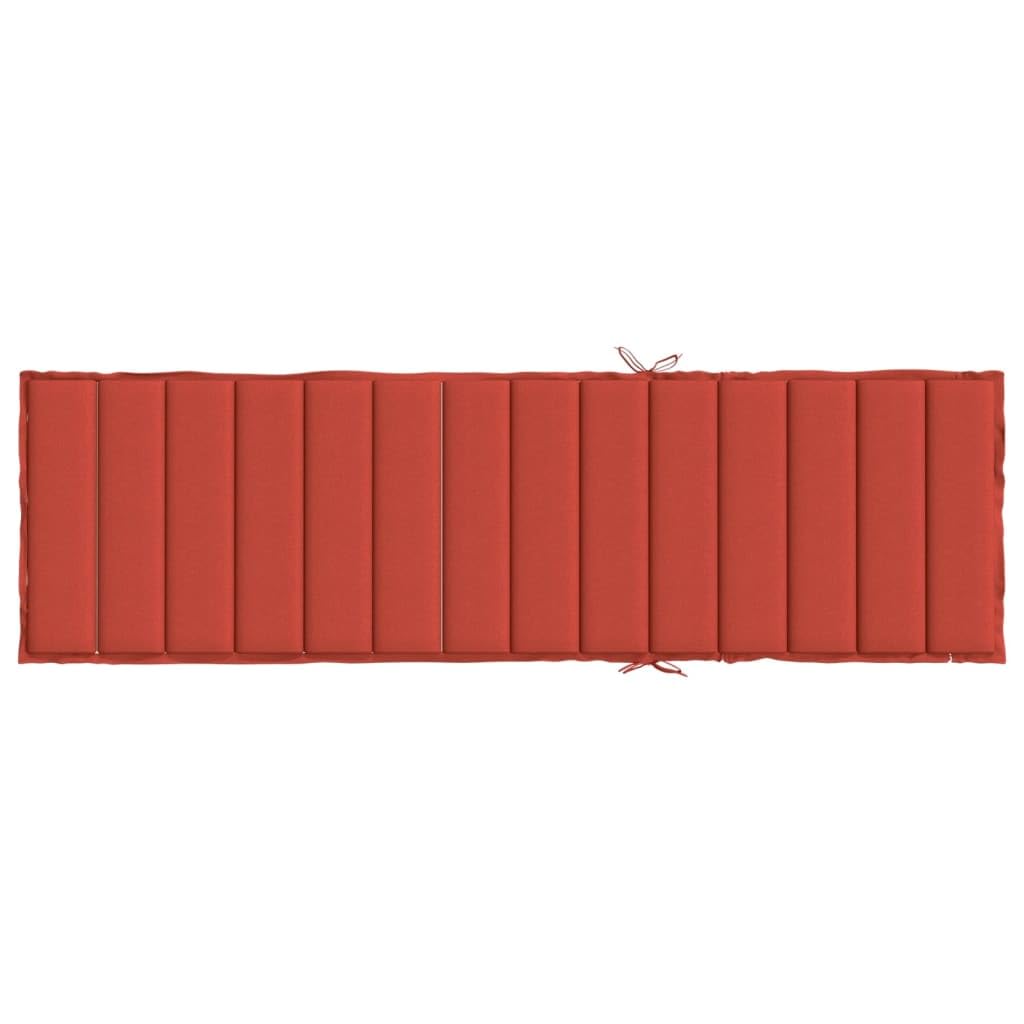 Generico Cuscino per Lettino Prendisole Rosso mélange 200x60x4cm Tessuto,Casa e Giardino,Arredo,Cuscini per sedie-4002515
