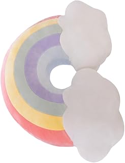 ibasenice Almofada De Arco-Íris Almofada De Apoio De Pelúcia Brinquedos De Pelúcia Fofos Almofada De Volta Brinquedos De Pelúcia Almofada De Cadeira Almofada De Cadeira Colorida Fofa