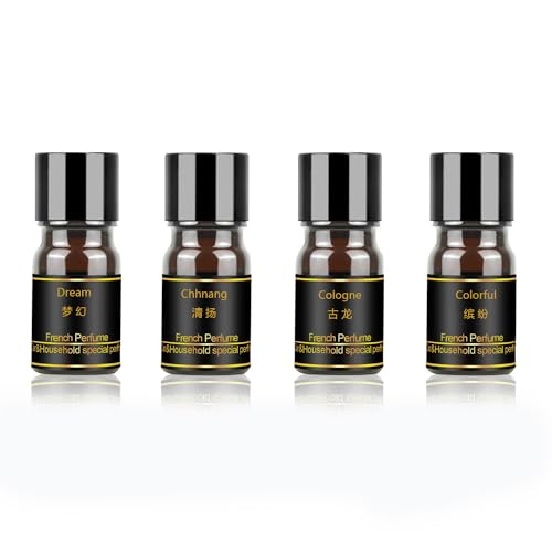 Image of Natural Essential Oil Refill for Universal Air Freshener | 4-Pack | For Most Car & Home Diffuser. 4 x 5ml Natural Essential Oil. No Synthetic Fragrance. Easy to Refill. Long-lasting Freshness.