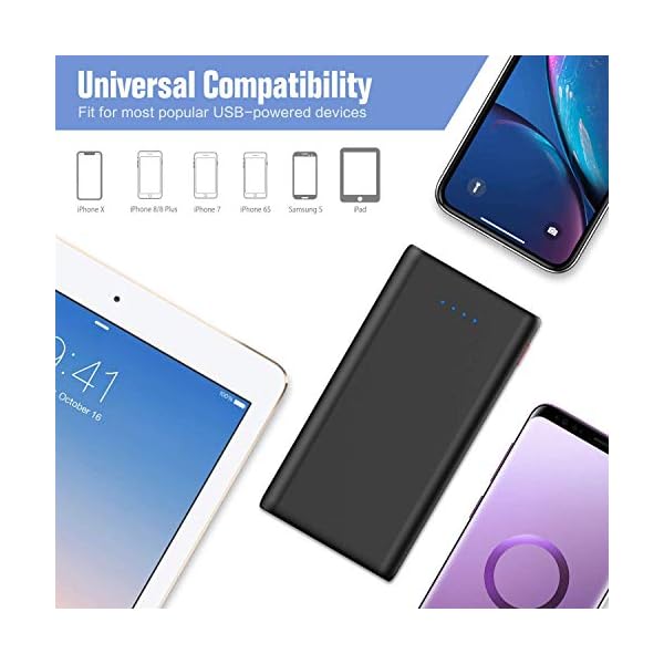 Portable Charger Power Bank 25800mAh, Ultra-High Capacity Fast Phone Charging with Newest Intelligent Controlling IC, 2 USB Port External Cell Phone Battery Pack Compatible with iPhone,Android etc