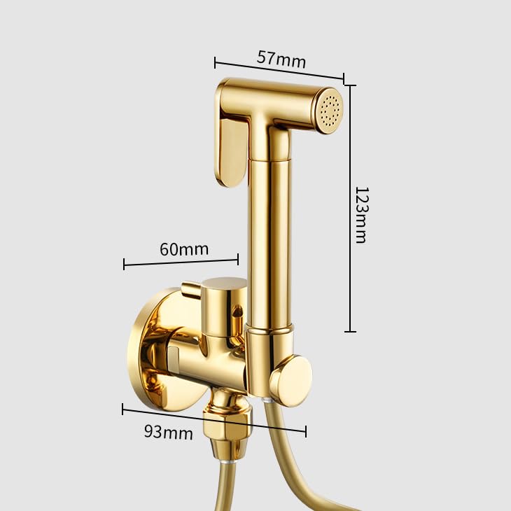 Premium Bidet Duschset - Kupfer Handheld Bidet Sprüher mit Edelstahlschlauch, Einhandgriff, einfache Installation für verbesserten Badkomfort und Hygiene