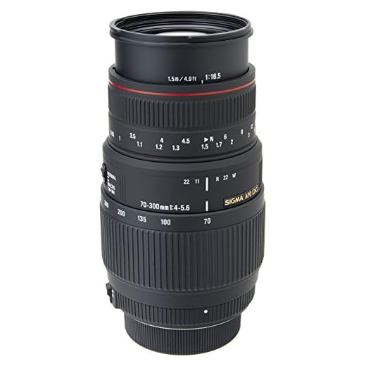 Sigma 70-300 APO DG - Objetivo para Nikon (70-300mm, f/4-5.6, Macro), Color Negro