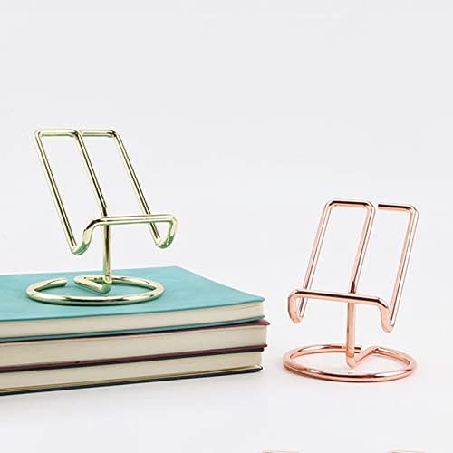 Business Card Holders Desk Holder Cute Desktop Display Mobile Phone Simple Name(Rose gold) image 5