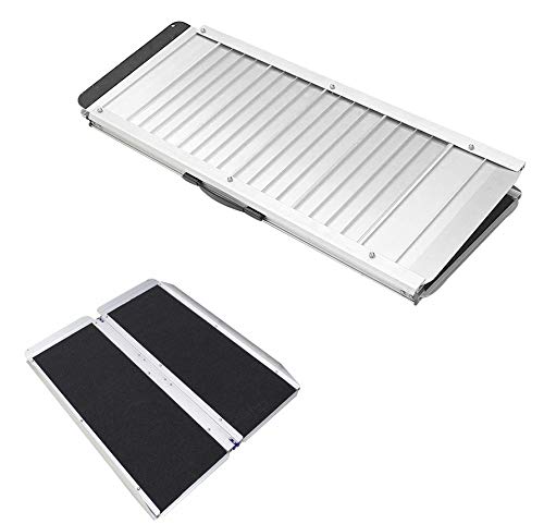 MZTYH Rollstuhlrampe Faltung X1, Auffahrrampe Koffer Rampen Leichte Mobile Roller Mit Rutschfester OberfläChe Tragen…