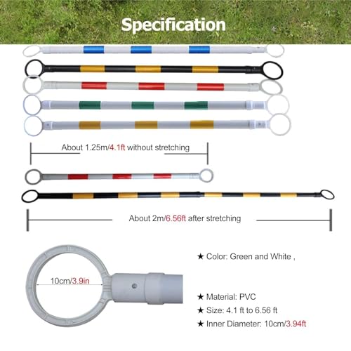 Barre de cône de signalisation PVC léger extensible jaune blanc 1m20-2m - 2