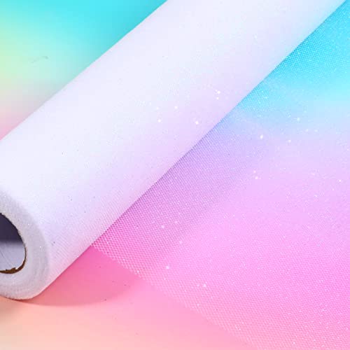 Premium 15” x 30 Yards Sparkling Glitter Tulle Rolls for Weddings, Parties, and DIY Crafts – Versatile Shimmering Ribbon for Gift Wrapping and Decorations 6 Premium 15” x 30 Yards Sparkling Glitter Tulle Rolls for Weddings, Parties, and DIY Crafts – Versatile Shimmering Ribbon for Gift Wrapping and Decorations - Image 5