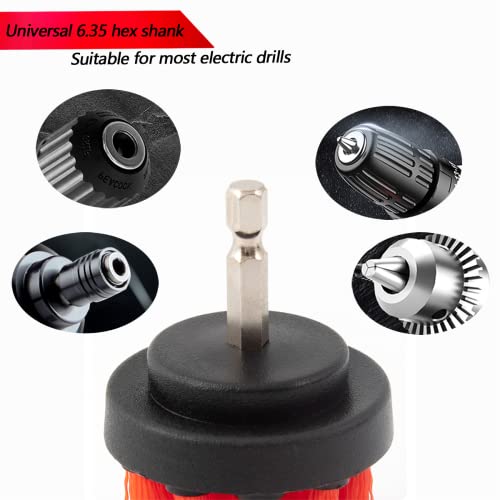 Drill Brush for Cleaning, 20Pcs Drill Brushes Set, Power Scrubber Attachment Kit for cleaning Bathroom, Kitchen, Sink, Tub, Floor/Wall Tile, Grill, Boat/Car wheel all Surfaces, Fits Most Drills - Image 6