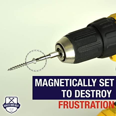 Baker And Bolt Torx Head Drill Bit Set - Premium12Pc Set W/Storage Case T6 - T55 1/4In Hex Shank Magnetic Star Security Kit Long 2Inch Torx Key Bits S2 Steel For Drills And Impact Drivers #TOP2