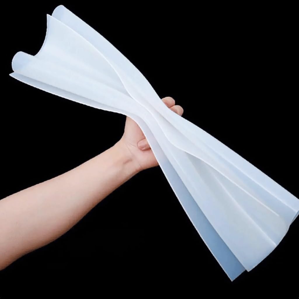 Durchscheinende Silikonkautschukplatte for Schutz der Tischplatte, weiße Dichtung, hohe Temperaturbeständigkeit, verschleißfeste Platte(500x500x2mm)