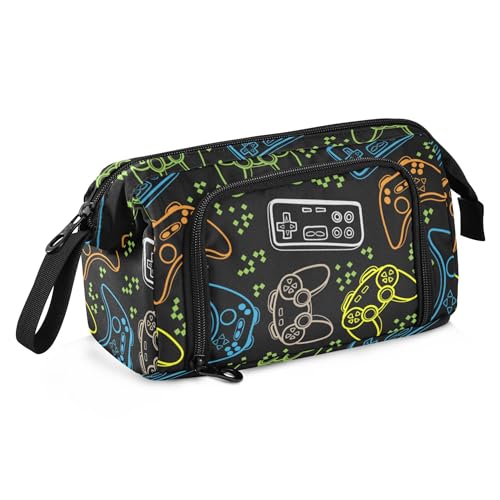 Image of Fisyme Funny Video Game Pencil Case Large Capacity Pencil Pouch Pen Bag Box Big Makeup Pencil Case Organizer