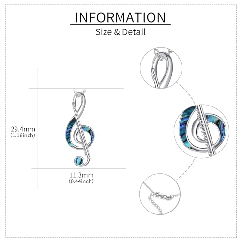 Collier clé de sol argent anti-allergie résistant pour peau sensible - 3