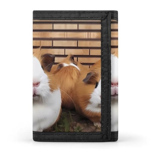Guinea Pigs Mens Trifold Wallet Minimalist Wallet for Men, Rfid Blocking Wallets, 8 Credit Card Holder 1 Note Pocket Coin Pocket & Id Window, Portable Slim Tri Fold Wallets3
