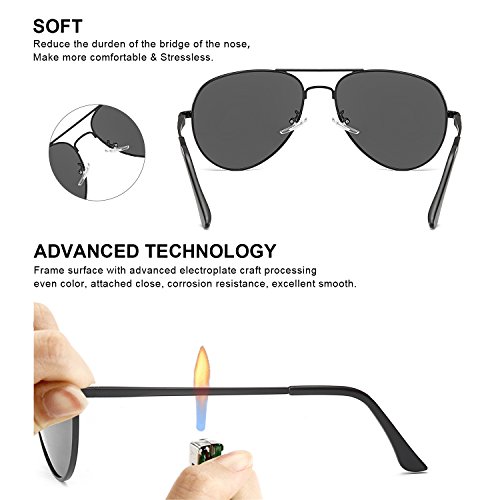 Image of Myiaur SunGlasses for Driving - Al-Mg Frame Night Driving Glasses for Men, Polarized Yellow Lenses