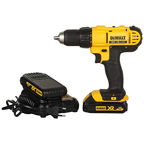 Image of DEWALT DCD771S2 18V 13mm XR Li-ion Cordless Compact Drill Machine Driver with 2x1.5 Ah Batteries included
