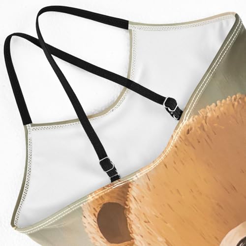 CHIFIGNO Cute Bears Toddler Swimsuit Girl Quick Dry Crossback Swimsuits for Girls One Piece 3T4