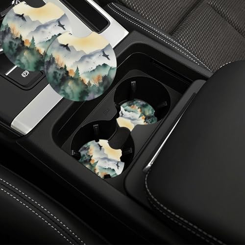 Portavasos de coche impermeable negro 2 piezas
