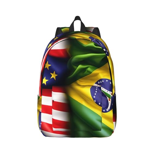 Sac à dos de voyage imprimé drapeaux EdWal pour femme active en déplacement