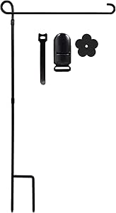 YEAHOME Metal Garden Flag Holder Stand with Clip and Stopper