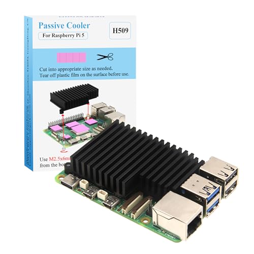 Geekworm Cooler for Raspberry Pi 5, Aluminum Pasive Heatsink (H509)