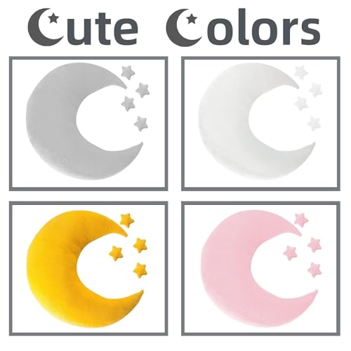 Baby Moon Star Pillow Newborn Posing Pillow Photography Prop Set with PP Cotton Fill (White) by Byolec - Used condition - Image 3