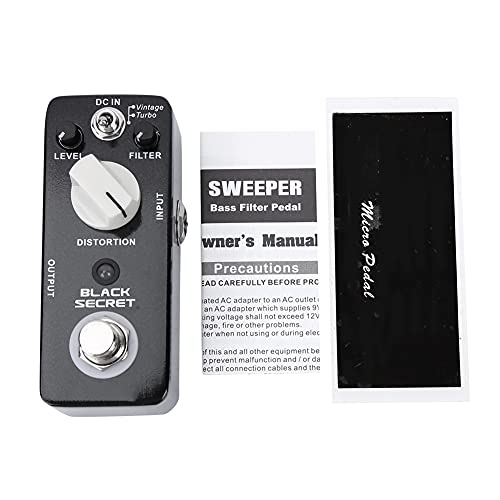 Distortion E-Gitarren-Effektpedal True Bypass Vollmetallkessel-Gitarrenteile Schwarz Cover