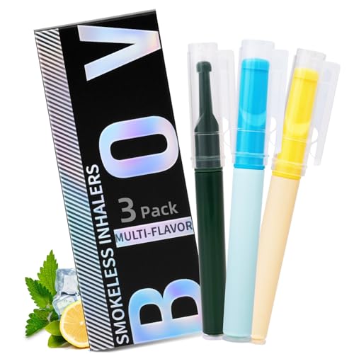 Quit Smoking Inhaler 3 Pack Convenient Air Flavored Device Nicotine Free Created with Natural Plant Ingredients Help Build Good Habits Multi-Flavor