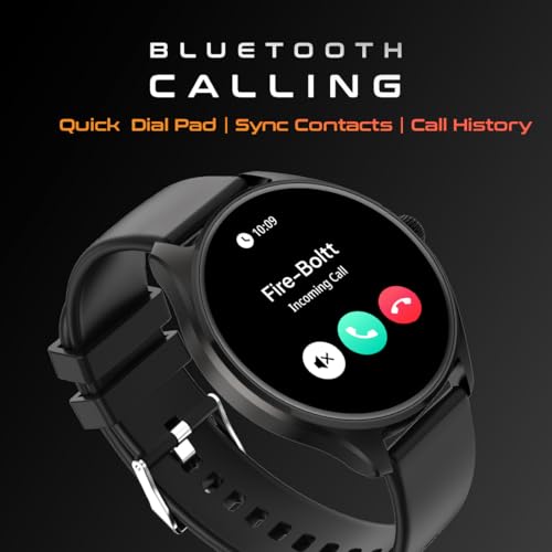 Image of Fire-Boltt Boltt Fire Apollo 2 Smartwatch 36.3Mm (1.43 Inch) AMOLED Display, Bluetooth Calling, 100+ Sports Modes, Voice Assistant, Health Suite, IP67 Water Resistant, Smart Notifications. (Black)