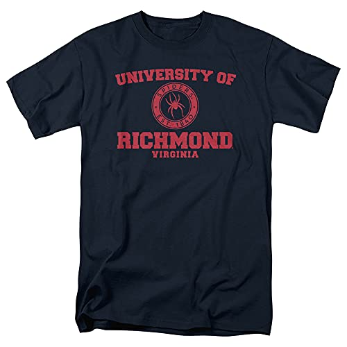 University of Richmond Official Circle Logo Short Sleeve Mens Cotton T-Shirt,Navy, Medium