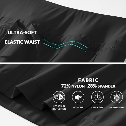 baleaf Women's Hiking Long Shorts 9"/11" Quick Dry Hiking Bermuda Cargo for Curvy Lightweight Knee Length Shorts Pockets4