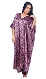 Up2date Fashion Caftan for Women in Violet Sea-grass Print, Style Caf-90