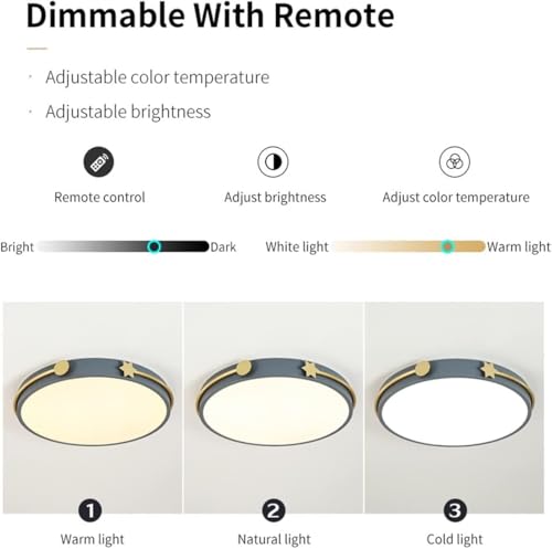 Plafonnier LED moderne rond avec télécommande luminaire salon