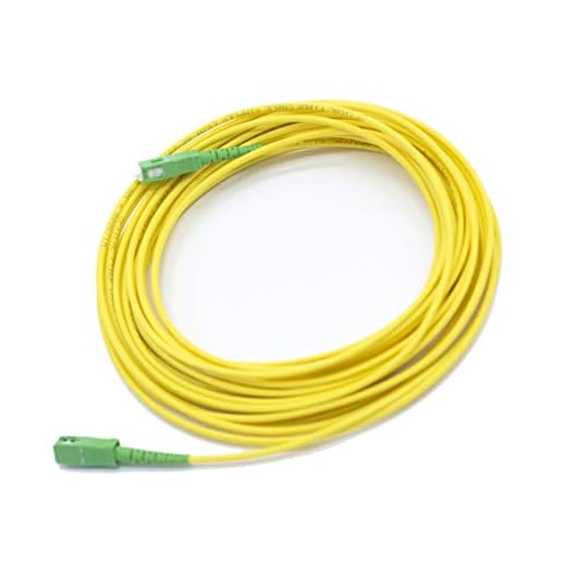 PRENDELUZ Cable de fibra monomodo SC/APC - SC/APC, 5m, LSZH, amarillo - Ideal para conexiones de red de alta velocidad y transferencia de datos segura.
