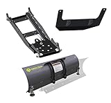 Open Trail/KFI 72' Steel Snowplow Combo Kit - 72' Steel Plow + Mount Bracket + Push Tube - Compatible/Replacement for John Deere Gator XUV 835M