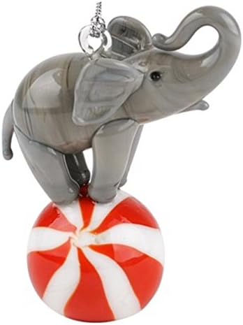 Elefante de Lampwork con adorno o figura de cristal de bola de playa